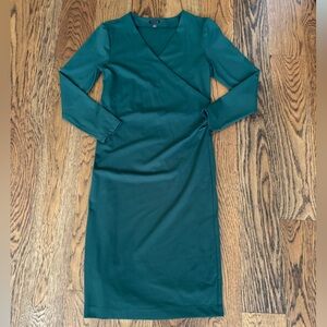 Ann Taylor Hunter Green Long Sleeve Dress
